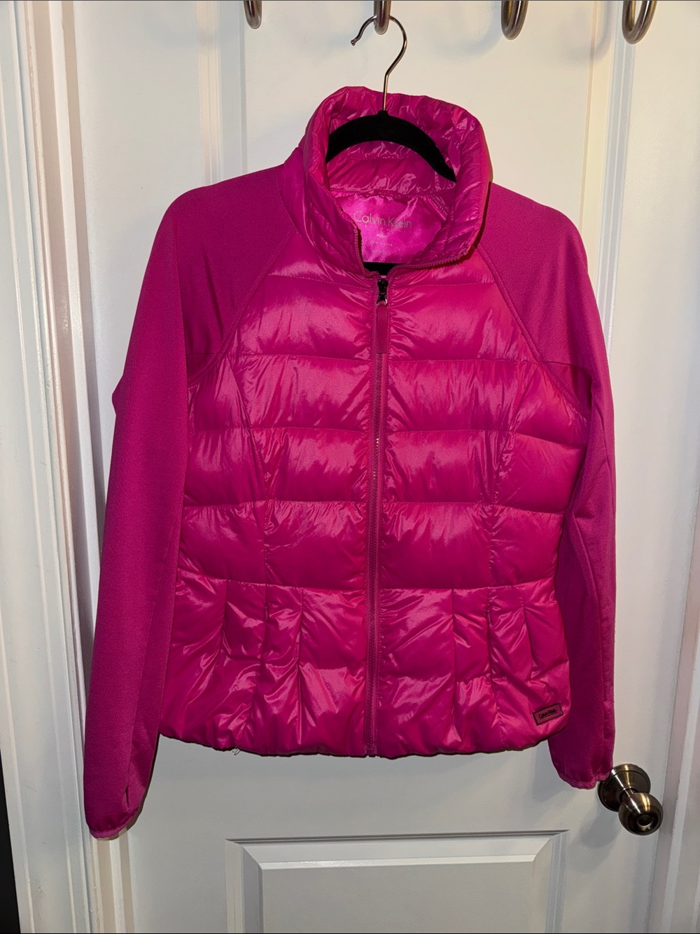 Calvin Klein Hot Pink Packable Quilted Puffer Jacket